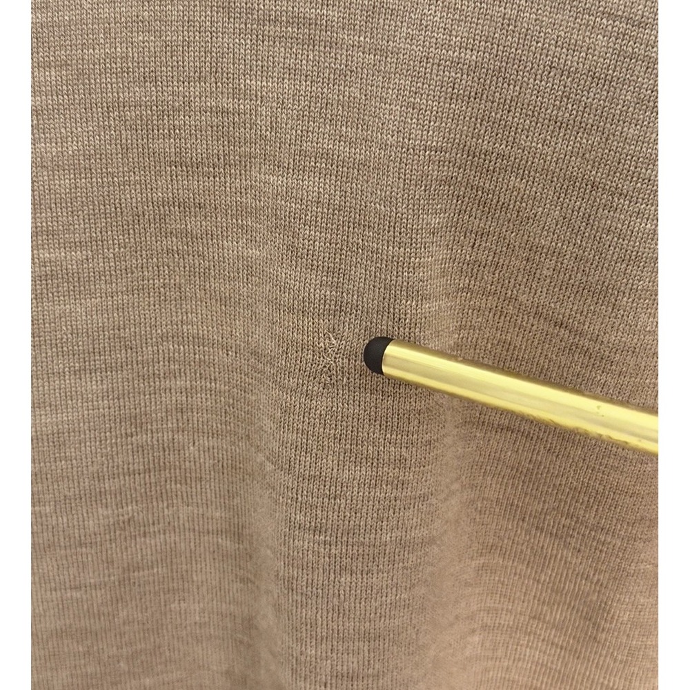 Brunello Cucinelli Cashmere Wool Blend V Neck Beige Brown Sweater Men's Large/52 - Picture 8 of 14